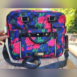 BETSEY JOHNSON 💀Skull & Roses🌹 Laptop Messenger Bag